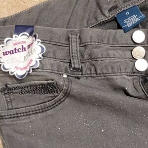 Grey Stretch Sparkle Jeans